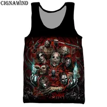 Новая мода жилет для мужчин/женщин хип хоп группа Slipknot 3D Печать Жилеты Повседневный Harajuku стиль уличная Бодибилдинг топы