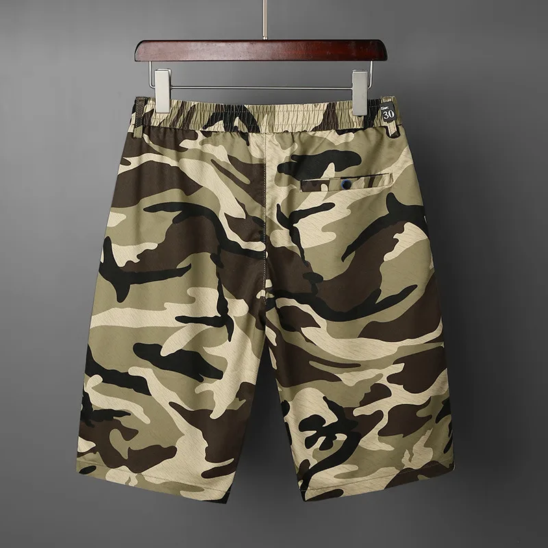 Летние мужские шорты с пятью точками мужские молодежные модные камуфляжные шорты цвета хаки мужские модные брюки 19207