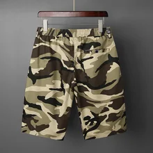Летние мужские шорты с пятью точками мужские молодежные модные камуфляжные шорты цвета хаки мужские модные брюки 19207