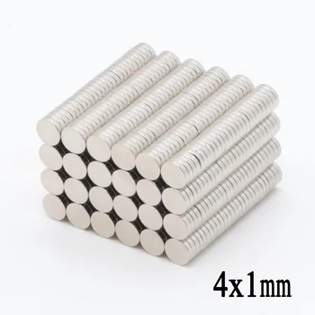 

2000 piece 4mmx1mm neodymium magnet mini small disc magnetic material NdFeB magnet magnet magnetic strong magnetic 4X1 mm