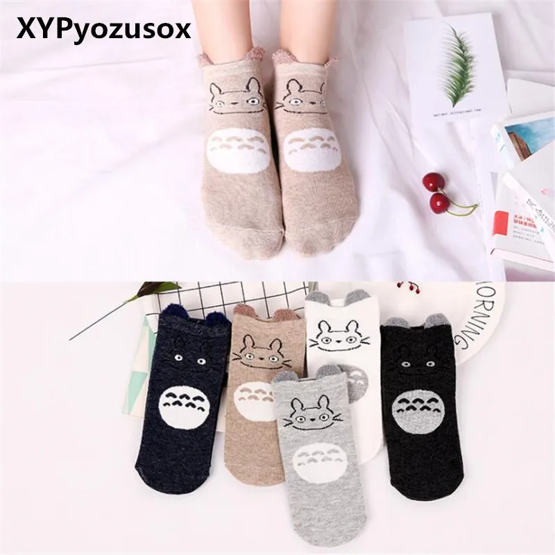 Принт с героями мультфильмов Kawaii женщина-кошка носки милыми животными хлопковые