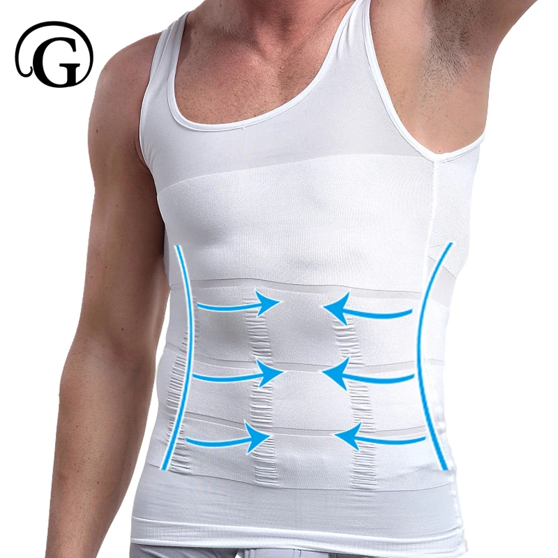 Slimming Shaper PRAYGER 2pcs Men Control Belly Tops Tummy