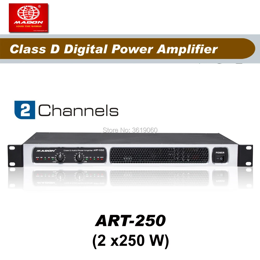 Free Shipping  ART-250  2 Channels 250W Class D