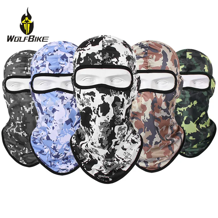 

Wolfbike UV Protection Camouflage Outdoor Sports Face Mask Summer Breathable Sunscreen Winter Wind Cycling Biker Ski Balaclava