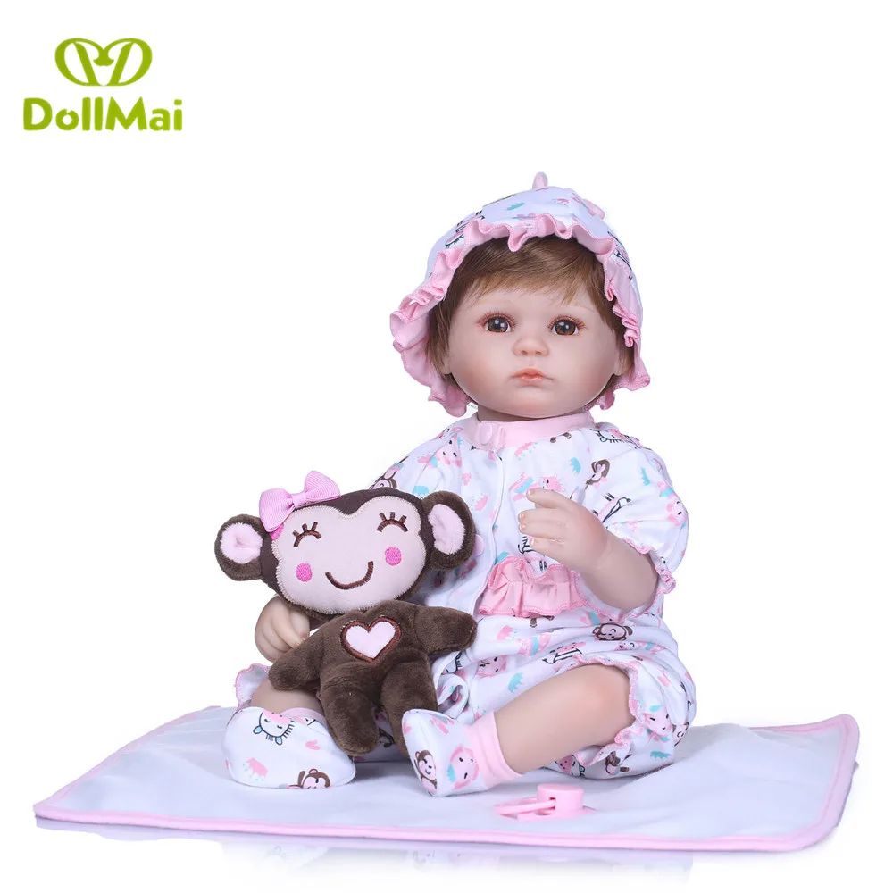 

16" 40cm Silicone Reborn Baby Doll kids Playmate Gift For Girls Baby Alive Soft Toys Doll Bebes reborn menina