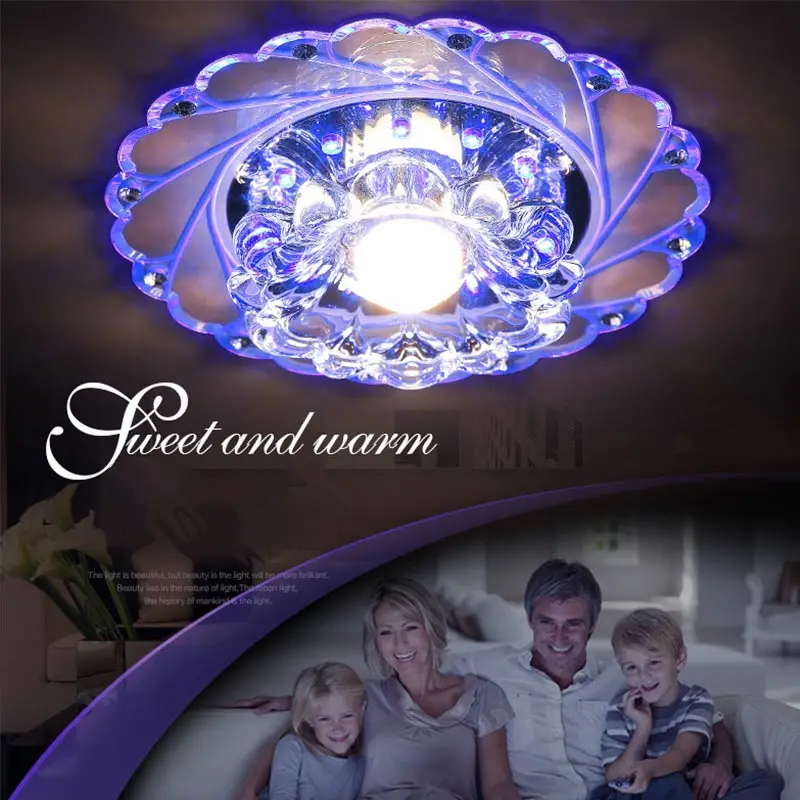

Mini LED Crystal Ceiling Light Circular Lamp 3W 220V Rotunda Recessed Living Room Aisle Corridor for Indoor Kitchen Hot Sale