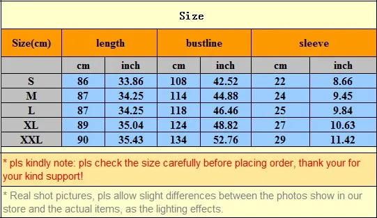 size s to xxl