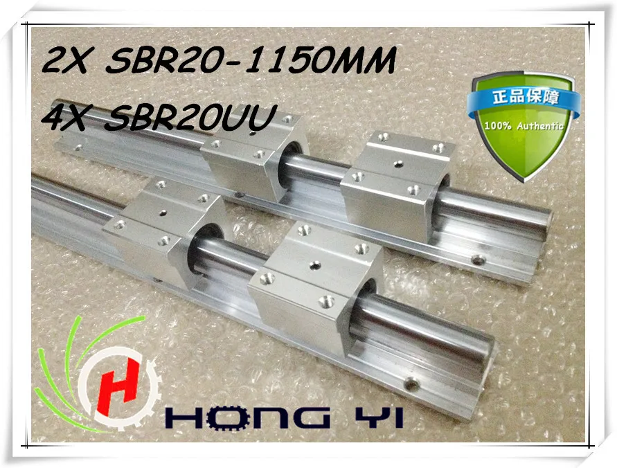 

Best price for 2pcs SBR20 -L 1150mm Linear Bearing Rails + 4pcs SBR20UU Bearing Blocks