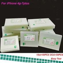 50PCS 250um OCA film para iPhone 5 5S 6s 6 7 8 plus X XR XS 11 Pro max adesivo Óptico OCA para Mitsubishi oca Adesiva reparação