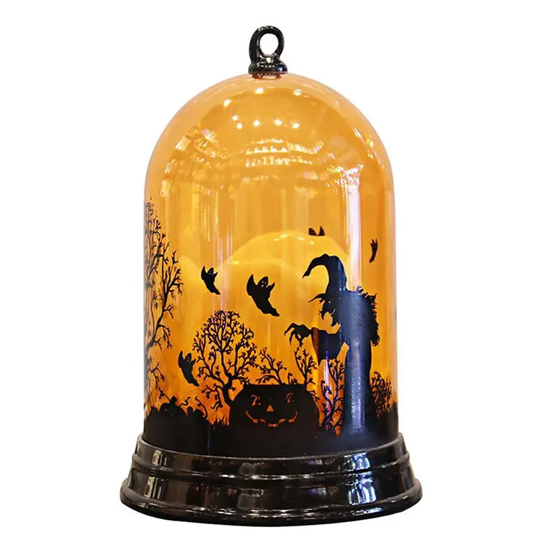 

Creative Halloween Pumpkin Witch Cat Pattern Discoloration Night Light Unique Small Night Light Household Decoration