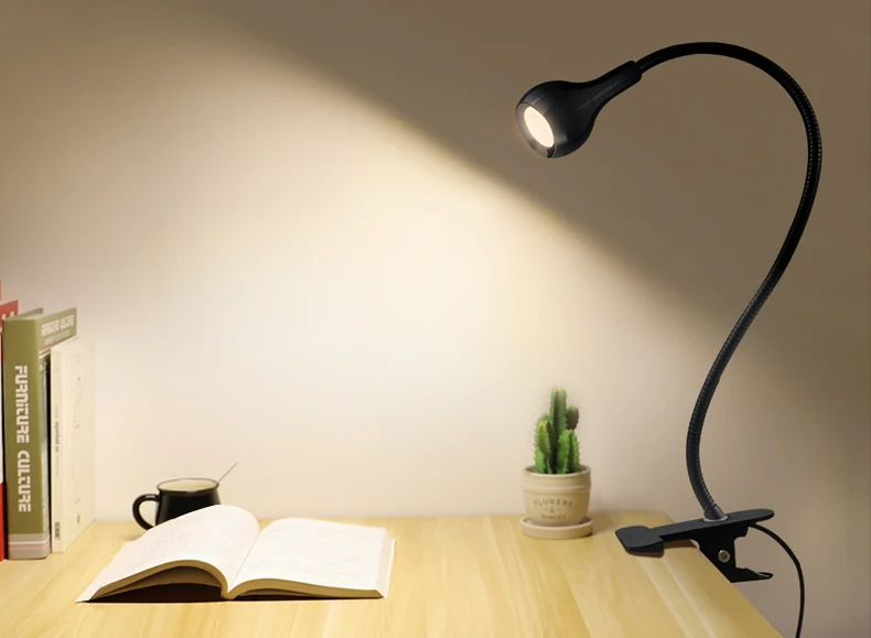 Светодиодный держатель с зажимом, настольная лампа, гибкая USB настольная лампа для чтения, лампа для учебы, светодиодный светильник с кнопочным переключателем для гостиной, домашнего декора