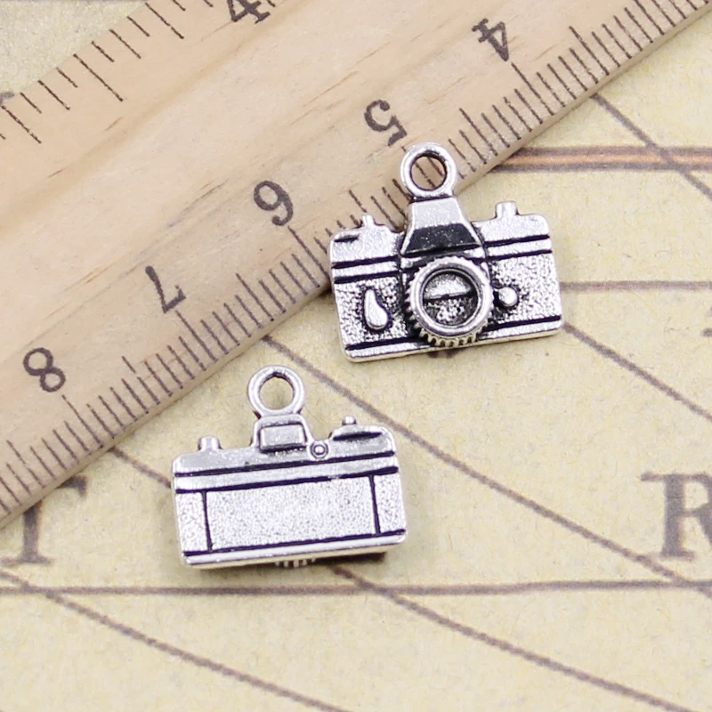 20pcs Charms Camera 15x14mm Tibetan Bronze Silver Color Pendants Antique Jewelry Making DIY Handmade Craft Pendant