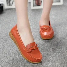 Schuhe Frau 2017 Echtem Leder Frauen Schuhe Wohnungen 4 Farben Loafers Beleg Auf frauen Flache Schuhe Mokassins 546589