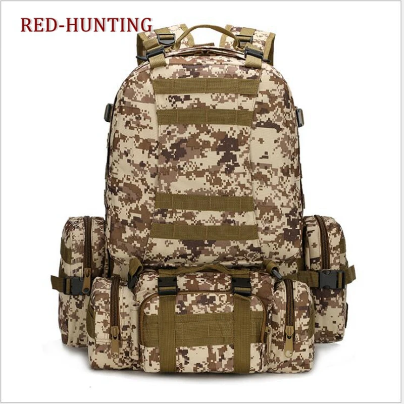 

Tactical Camouflage Bag Men Women Army Military Hiking Trekking Backpack 600D Nylon Camping Climbing Sport Bag