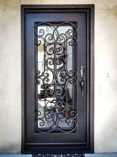 Custom 72 X96 Wrought Iron Doors Front Entry Hench Custom 72 X96 Wrought Iron Doors Front Entry