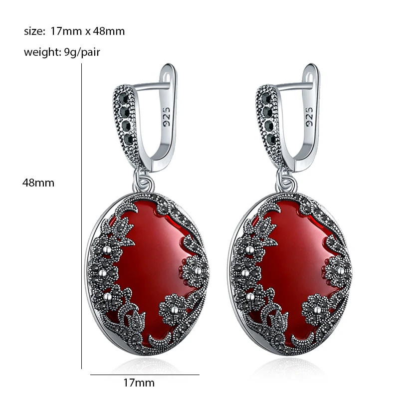 Женские винтажные серьги с цветком Ajojewel черные стразы
