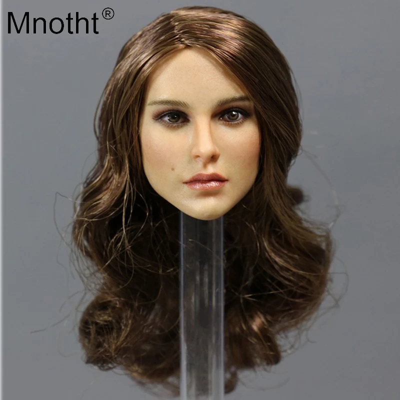 1//6 Long Brown Hair Female Head Sculpt Natalie Portman For PH 12/'/' Action Figure