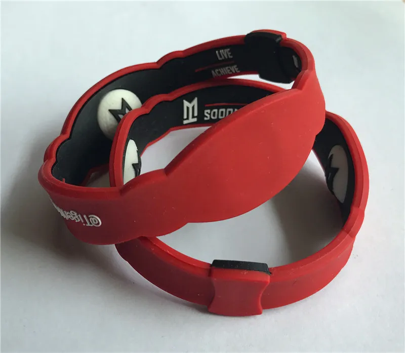 3pcs/lot high quality Golf silicone bracelet black and red color for