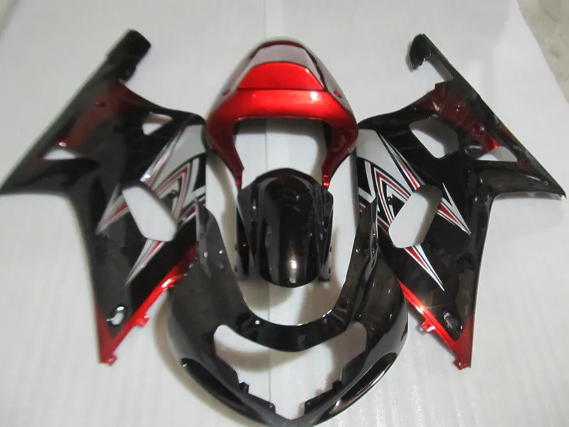 Комплект обтекателей Motorcyce для GSXR600 750 K1 01 02 03 GSXR 600 GSXR750 2001 2002 2003 Красный Серебряный