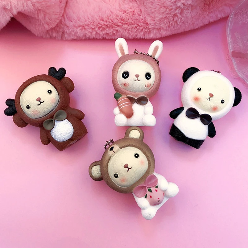 

1pcs Cartoon Keychain Rabbit Bear Cute Keyring kawaii Keychain Toys Doll Bag Birthday Gift for Girl Women Toys llaveros chaveiro