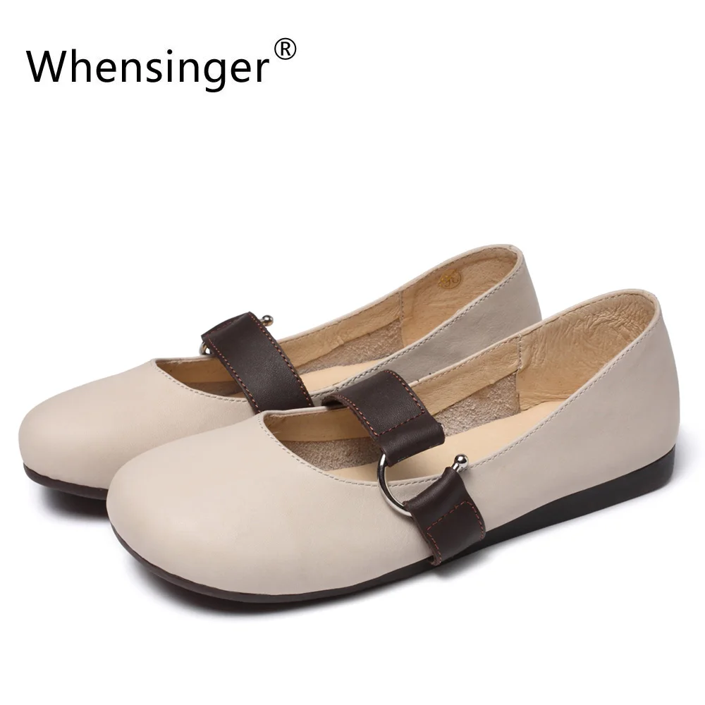 real leather flats