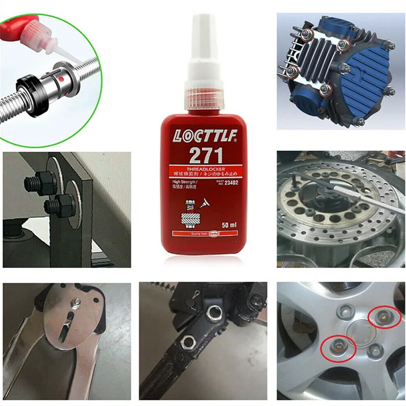 

1 Pcs 271 High Strength Threadlocker Anaerobic Adhesive Glue Thread Locker CLH@8