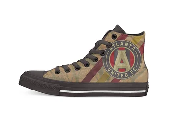 

Atlanta United FC Unisex High Top Canvas flat Casual Custom shoes Drop Shipping