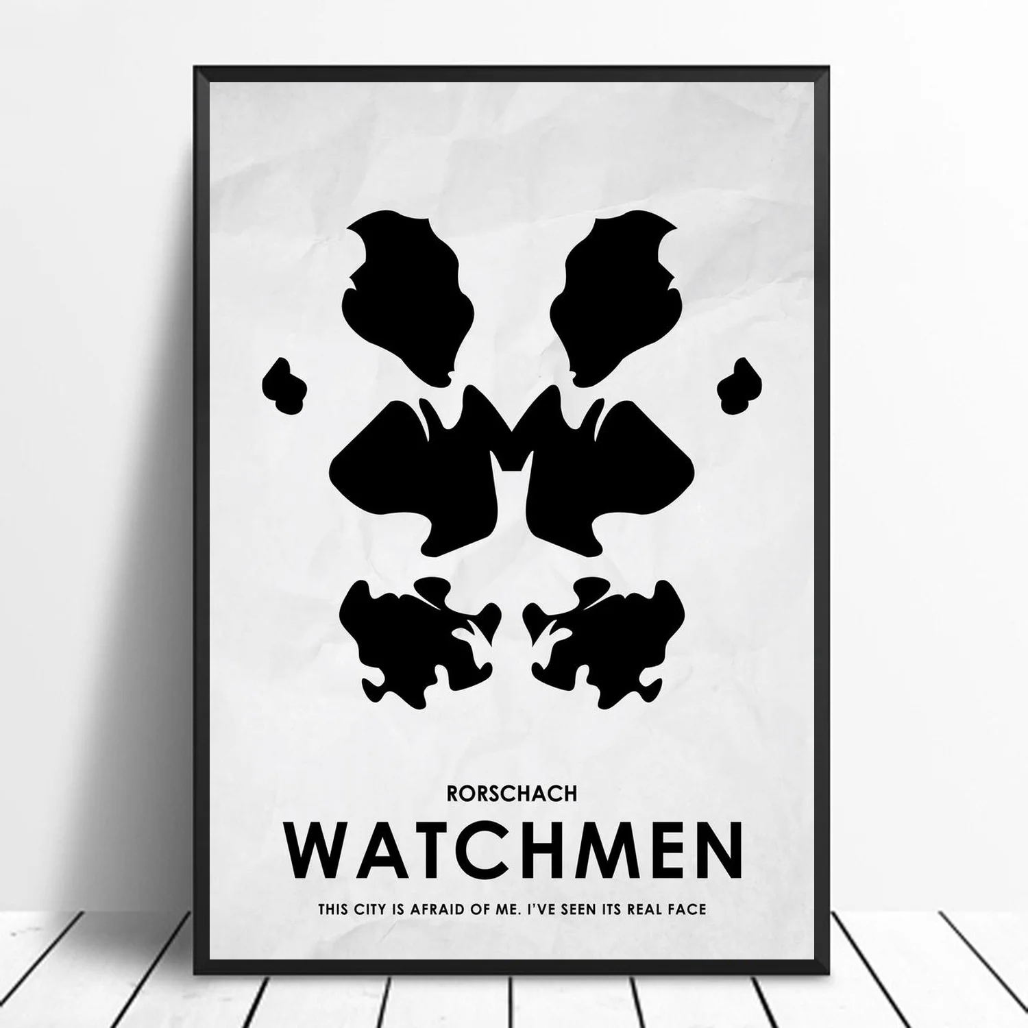 Watchmen Rorschach этот город боится меня Обложка с художественным рисунком постер из