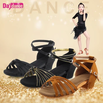 

Girls Dance Shoes Satin Latin Shoes Low Heel Tango Rumba Salsa Ballroom Latino Dance Shoes For Women