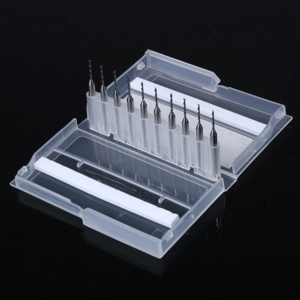 

High Quality Materials 10pcs Mini PCB SMT CNC Mold Print Circuit Board Carbide Micro Drill Bits Engraving Tool 1mm