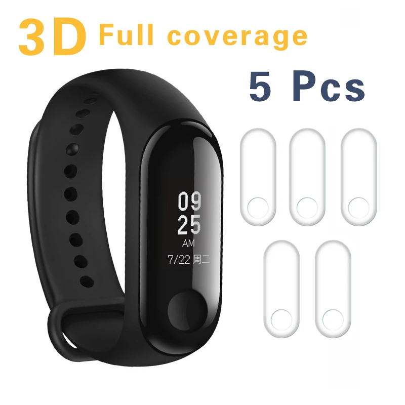 5pcs/lot For Xiaomi Mi Band 3 Band3 Screen Protector Miband3 Mi band 3 HD Ultra Thin Anti-scratch Protective Film Guard asling ultra thin protective film for xiaomi mi 6x
