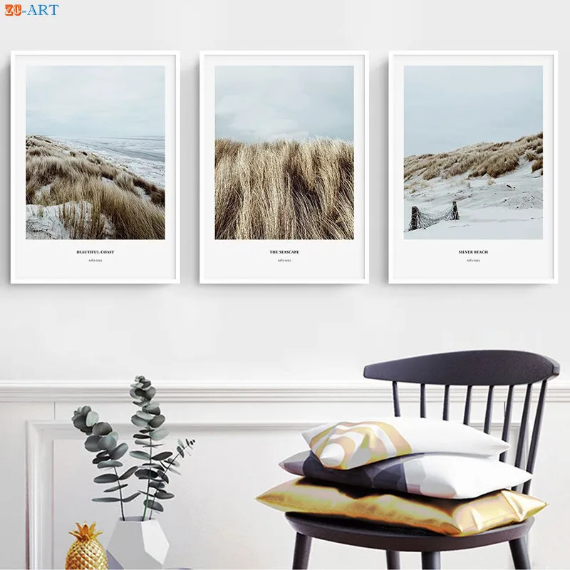 

Beach Poster Canvas Painting Seascape Canvas Painting Wall Paintings Pastel Wall Art Nordic Decorative Pictures Coastal Decor