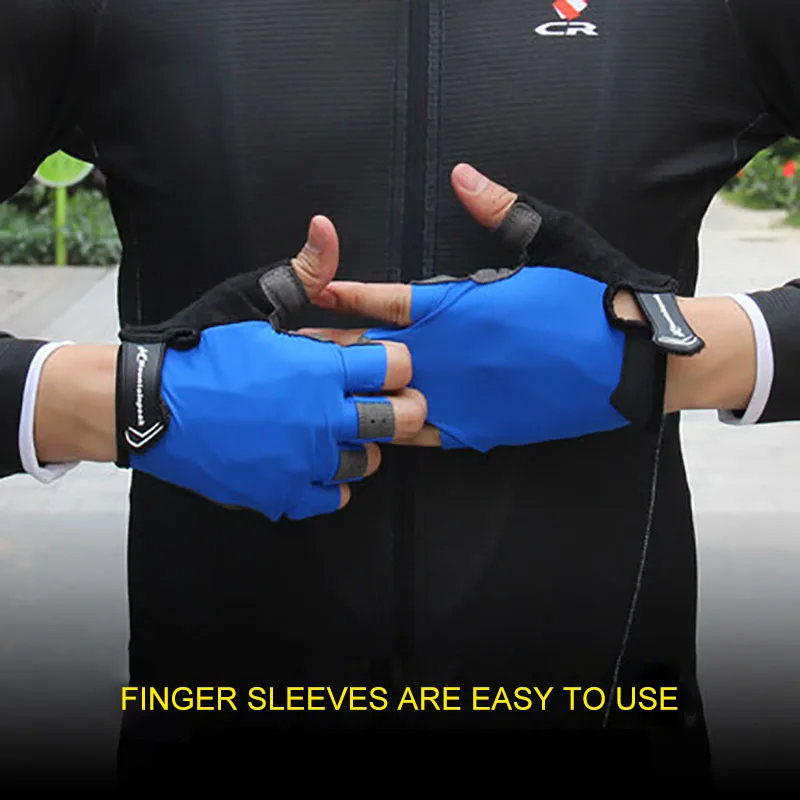 

Breathable Motorcycle MTB Road Bike Gloves Outdoor Sports Bicycle Cycling Biking Hiking Gel Half Finger Fingerless Gloves