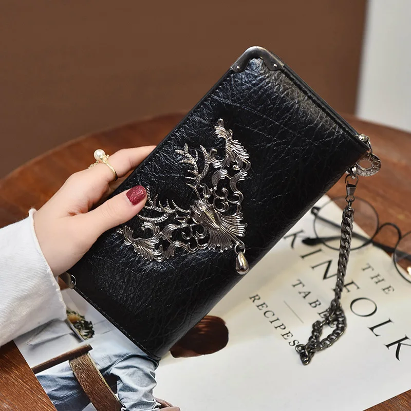 Deer-Head-Women-Leather-Organizer-Wallets-Long-Slim-Wallet-Luxury-Brand-Female-Purse-Metal-Trim-Masculina(4)