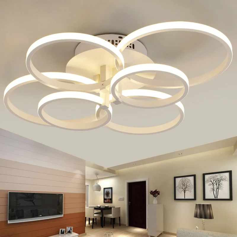 

Modern LED Chandeliers Lighting Fixtures For Living Dining Room Bedroom Dimming With Remote Control Ceiling Lamp Home Lustre