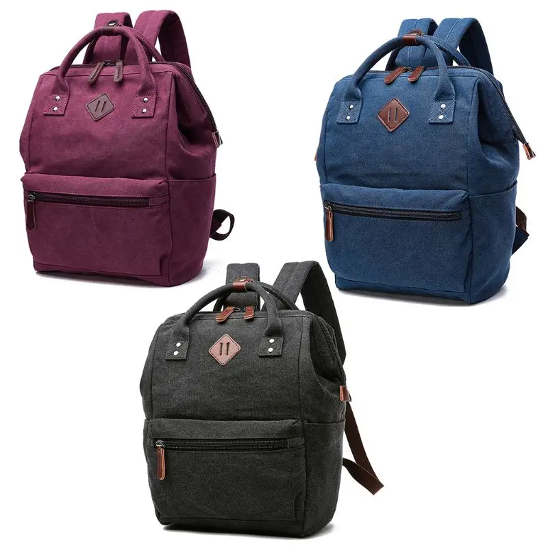 

Women Men Canvas Backpack Bag Schoolbag Vintage Rucksack Travel Daypack Luxury Bags Women Bags Designer