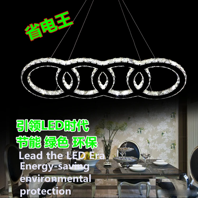 Audi Modern Minimalist Led Chandelier With Crystal Lamp Living Room Bedroom Table Den Bar Restaurant Lighting Fresnel Tv Full Hdled Light For Sewing Machine Aliexpress 