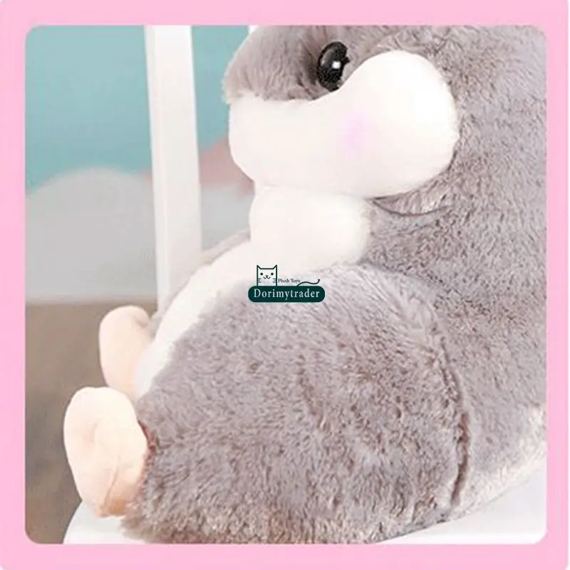 Dorimytrader Lovely 50cm x 55cm Soft Cartoon Hamster Plush Pillow Anime Waist Cushion Stuffed Animal Hamster Toy Doll DY61720 (1)