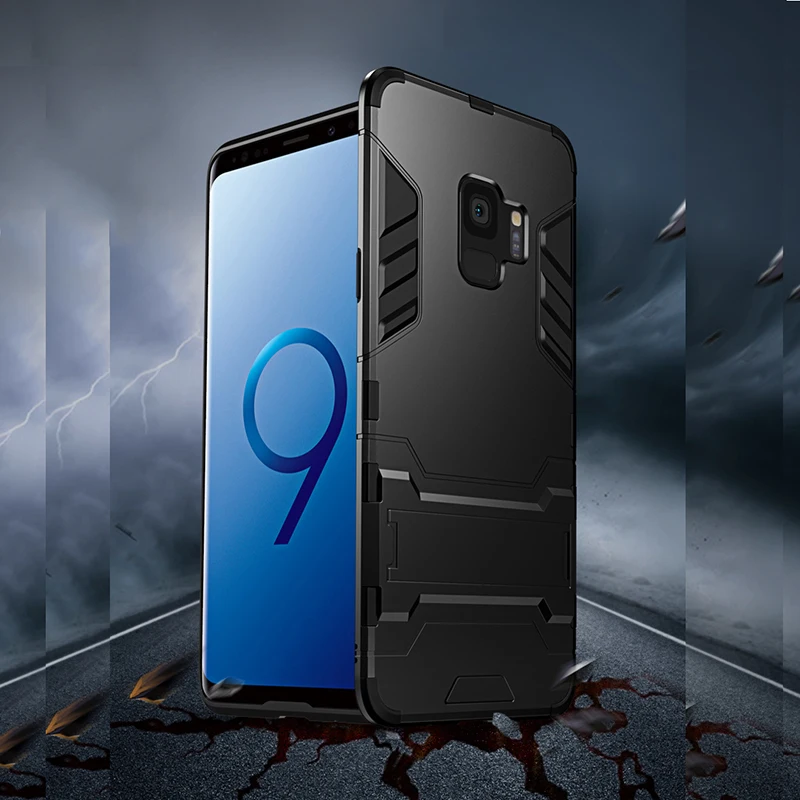 Гибрид Для Samsung Galaxy J4 J6 2018 J7 Prime SM J727T с подставкой Жесткий ПК + мягкий чехол из ТПУ V