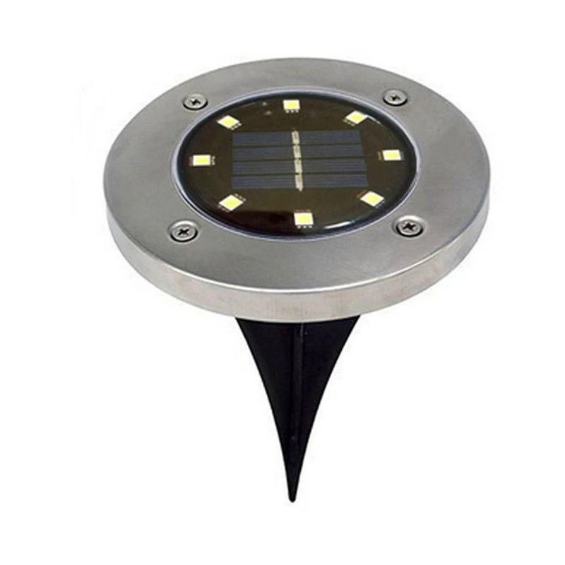 

Solar Lawn Lamp 8 LED Outdoor Underground Light Courtyard Garden Path Way Decoration Landscaping Lighting Lights