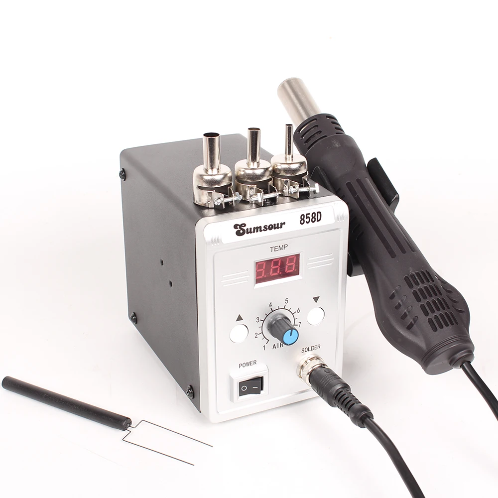 

New Hot Air Gun 858D 700W BGA Rework Solder Station Soldering Heat Air Gun Station 220V / 110V For SMD SMT Welding Repair Tools