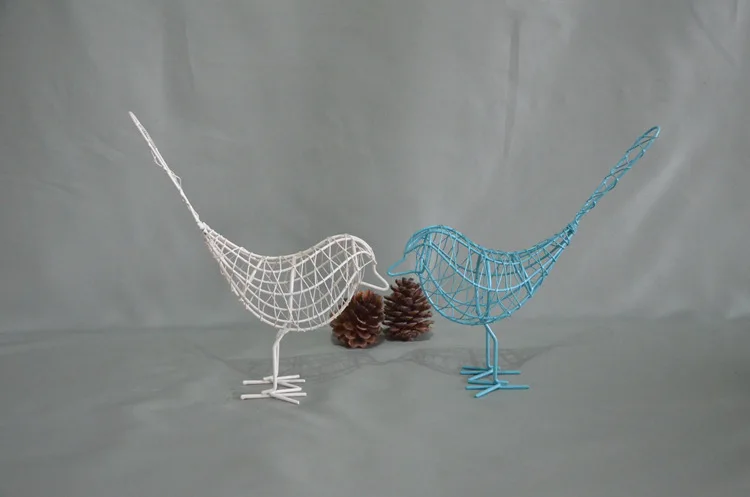 

1PC Cute Vintage Metal Craft Wire Iron Bird Model Decorative Ornament Home Living Room Office Desktop Decoration Craft MK 005