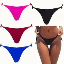 Хит, сексуальный женский купальник, бразильский, дерзкий, бикини, нижняя часть, с завязками по бокам, стринги, купальный костюм, купальник, бандажный, с завязками по бокам, пляжная одежда