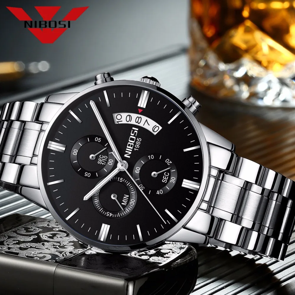 black metal band watches