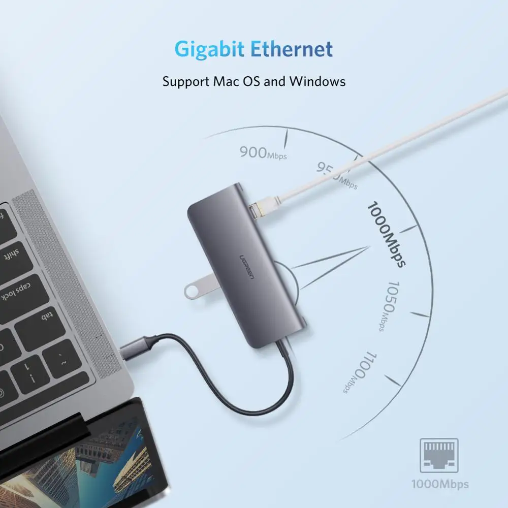 Ugreen usb-хаб C концентратор для нескольких USB 3,0 HDMI адаптер док-станция для MacBook Pro Аксессуары USB-C type C 3,1 разветвитель 3 порта USB C концентратор