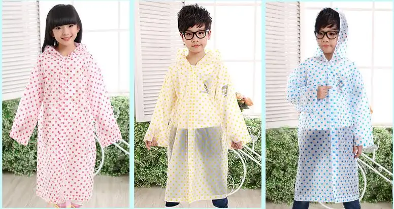 2.Rain jacket Chlidren adult student man women EVA Environment Raincoat Rainwear Waterproof Poncho Tour Transparent girl rain coat