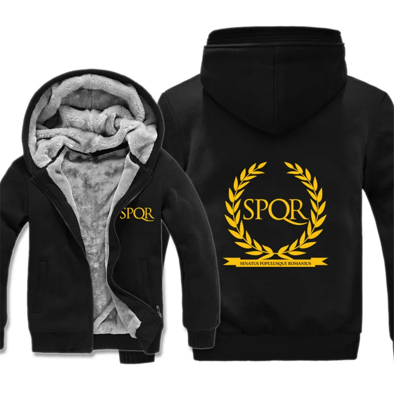 Omniture Invierno 2017 spqr hombres sudadera lana gruesa