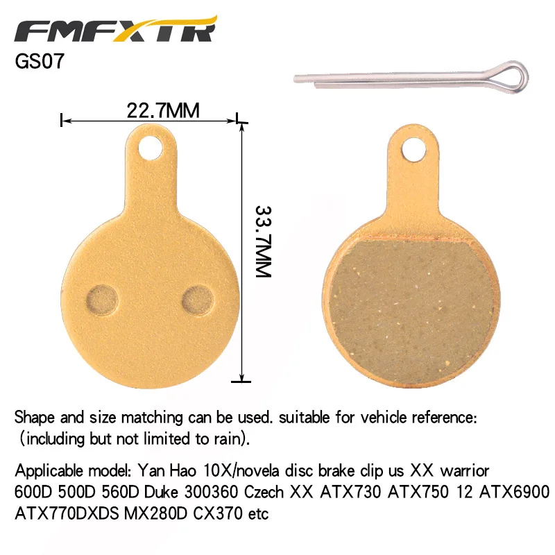 1 пара тормозных колодок для велосипеда m395, дисковые тормоза для горного велосипеда bb5xtbb7, оригинальные модифицированные Универсальные Металлические тормоза - Цвет: GS07 1 pair