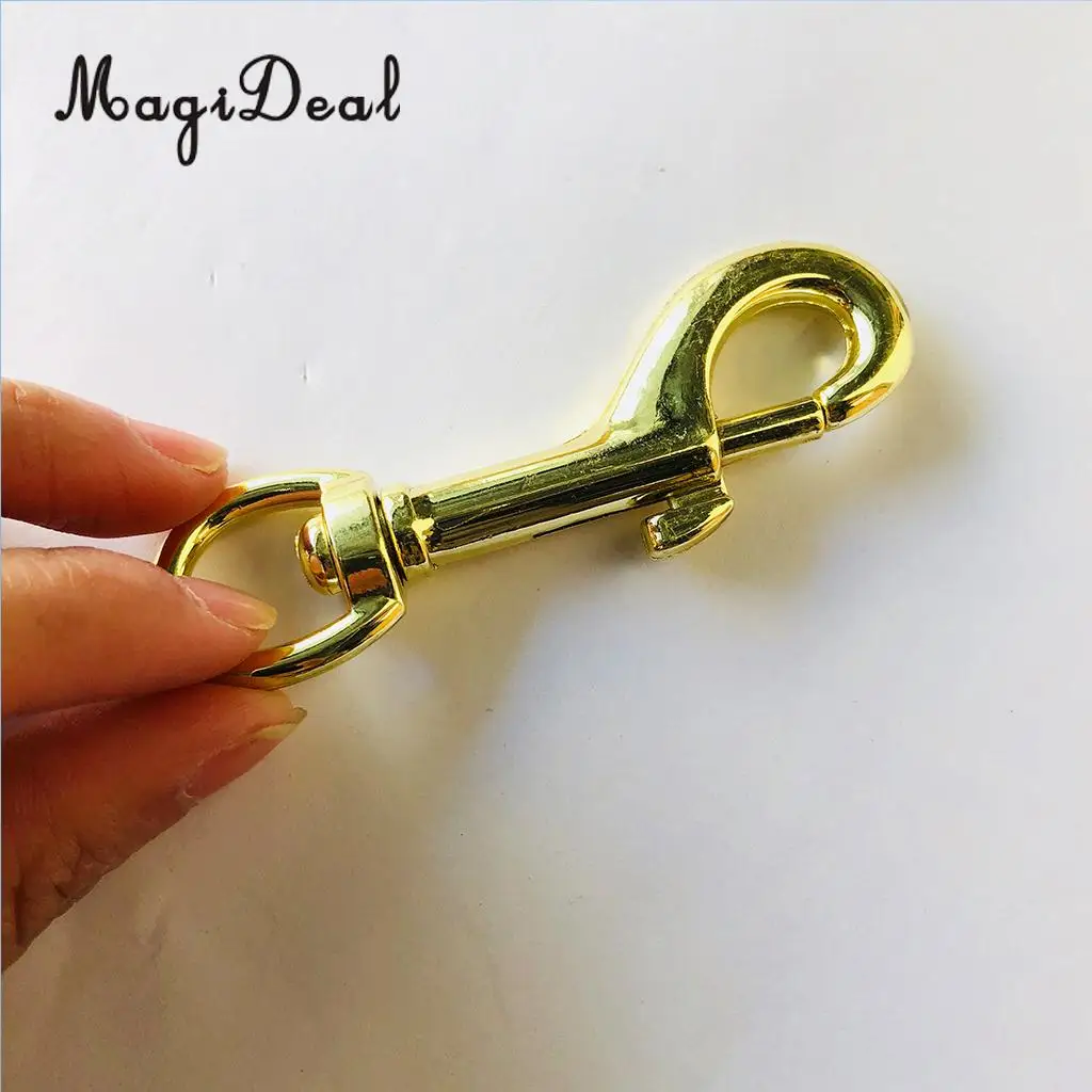 6 Pack 78mm Heavy Duty Zinc Alloy Bolt Snap Hook Swivel Trigger Hook for Dog Lead Leather Craft Outdoor Activities- Gold/Silver