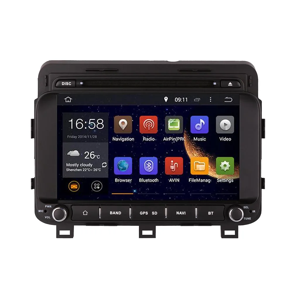 Top Android 9 4+32G Car DVD Player GPS navigation For Kia K5/OPTIMA Kia Magentis 2014- head unit multimedia player tape recorder 2